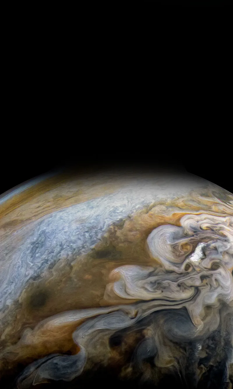 Jupiters wirbelnde Wolkenformationen