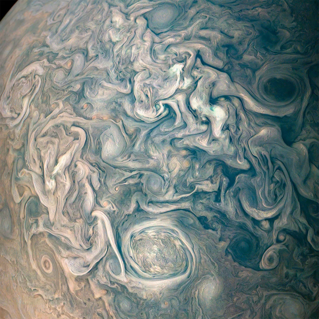 Chaotische Wolken des Jupiters