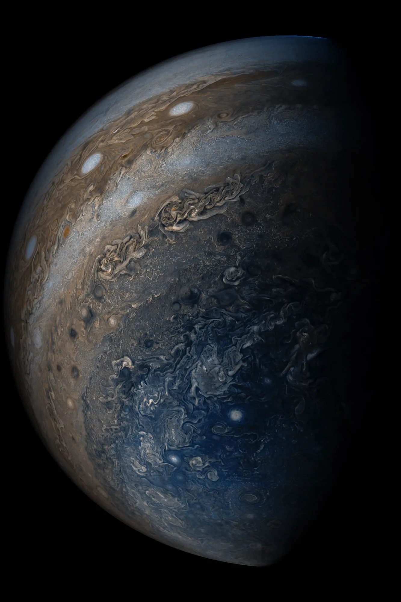 Jupiters Wolken in vielen Farben