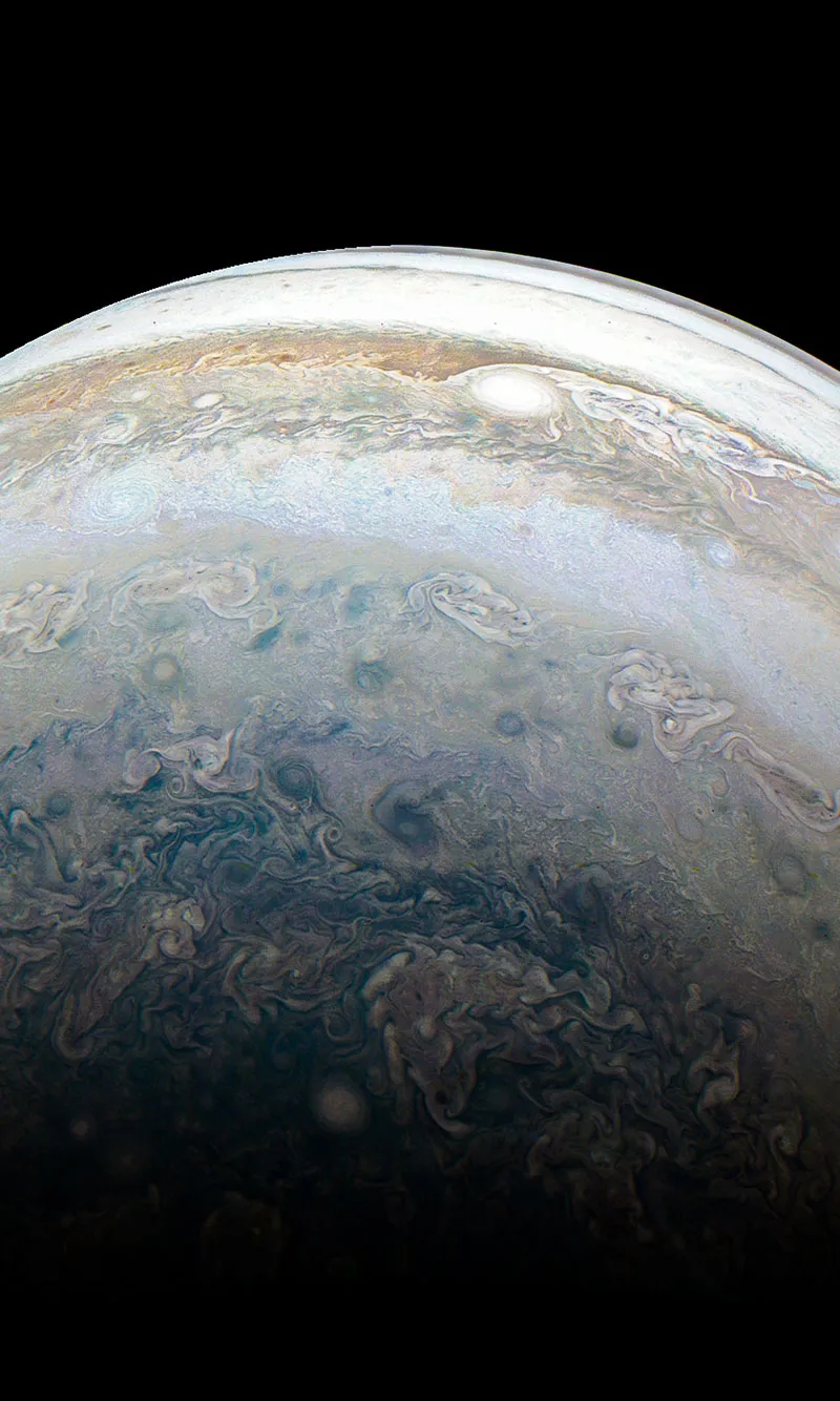 Blick zurück auf Jupiter