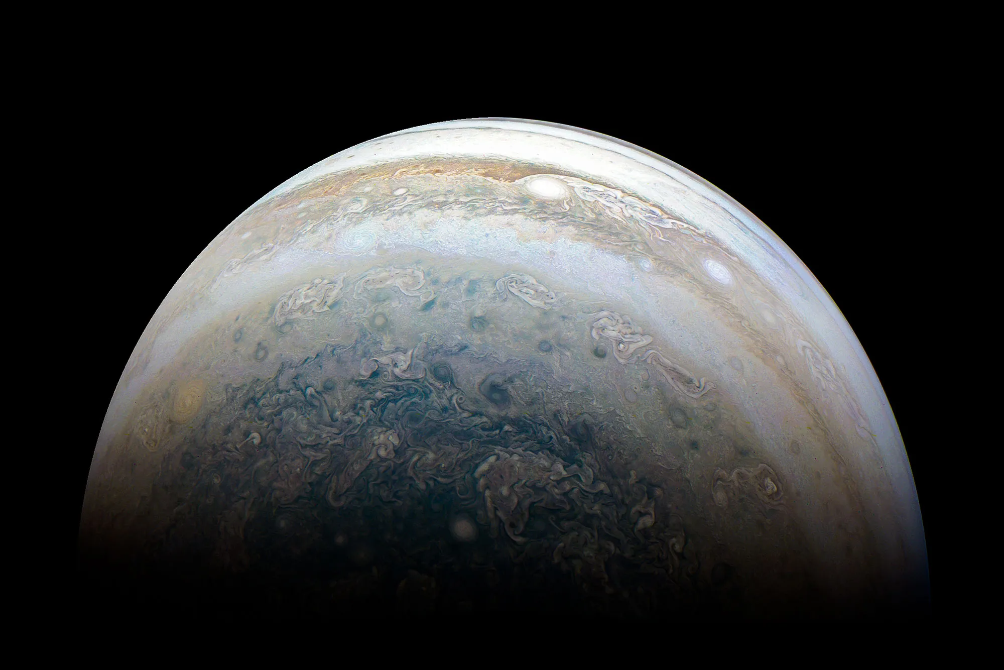 Blick zurück auf Jupiter