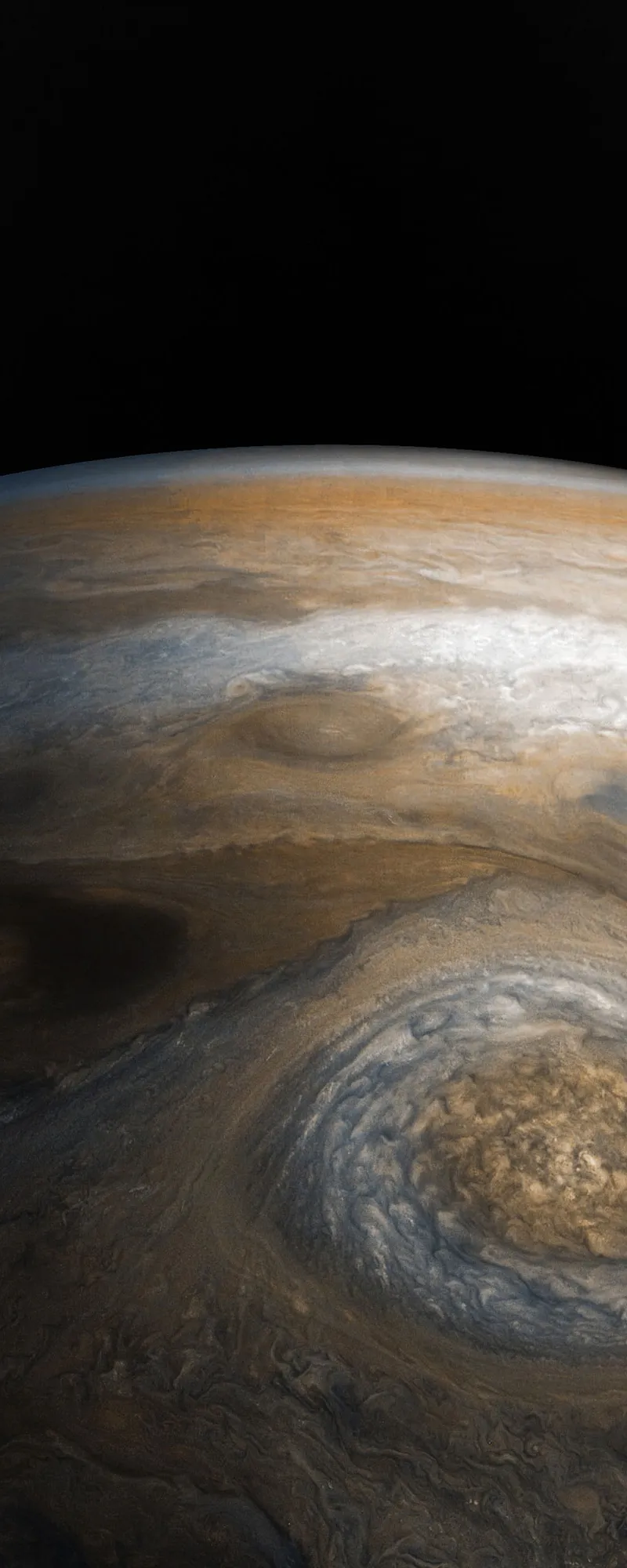 Jupiters Sturm des hohen Nordens