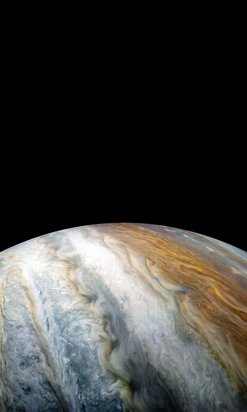 Jupiters farbenfrohe Wolkenbänder