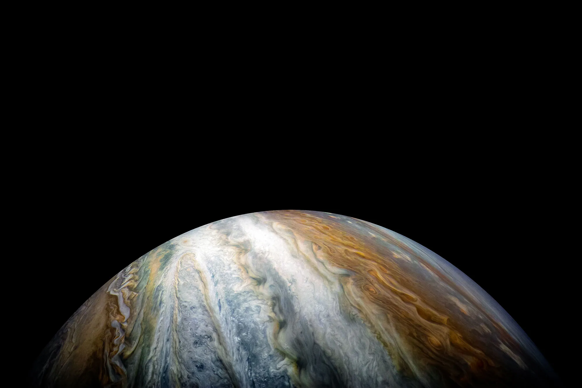 Jupiters farbenfrohe Wolkenbänder