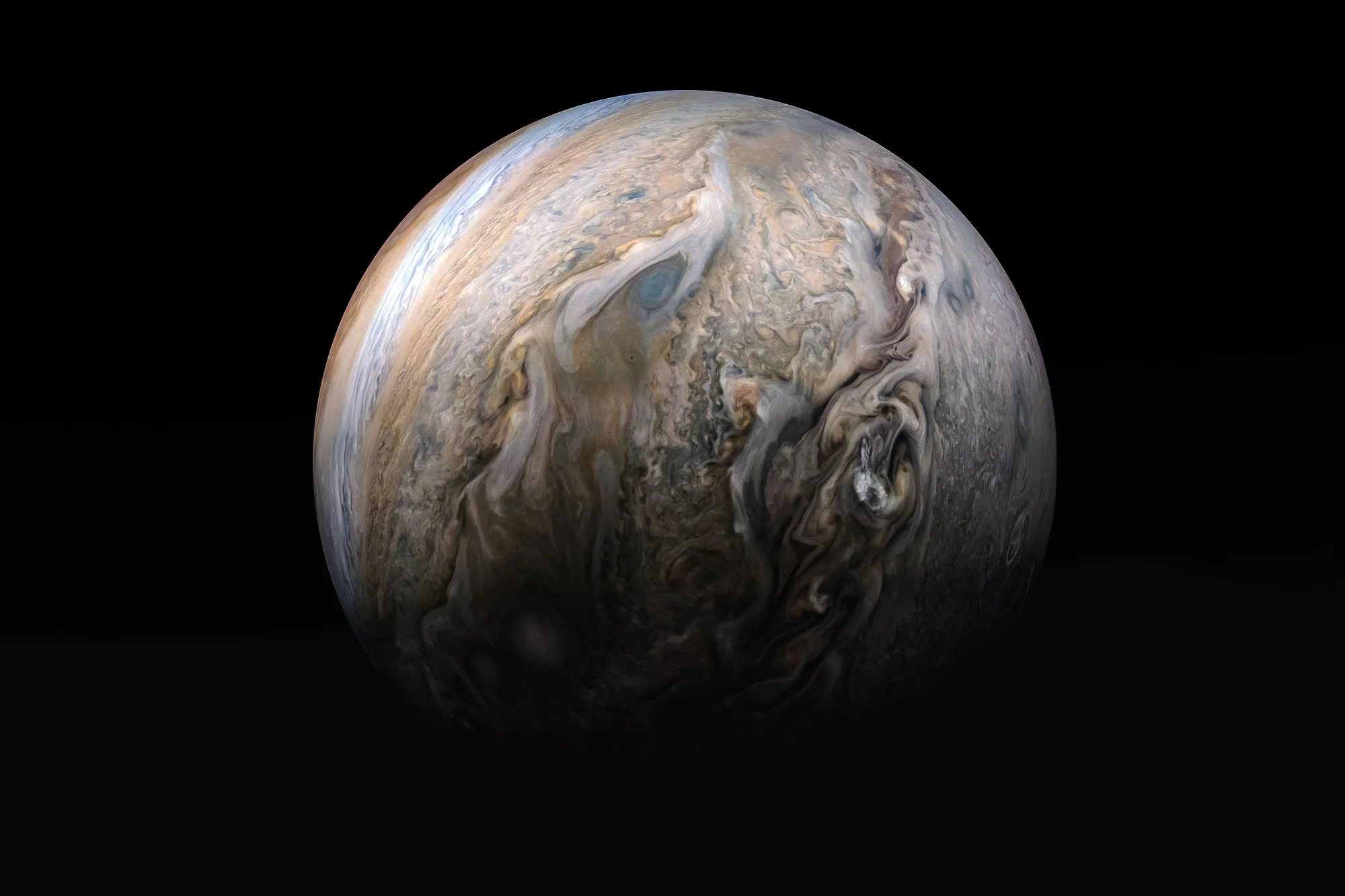 Turbulente Wolken des Jupiters